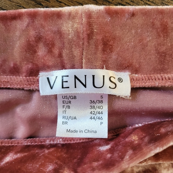 VENUS Mauve Pink Velvet Off The Shoulder Bell Sleeve Top Size Women's Small - Picture 8 of 9